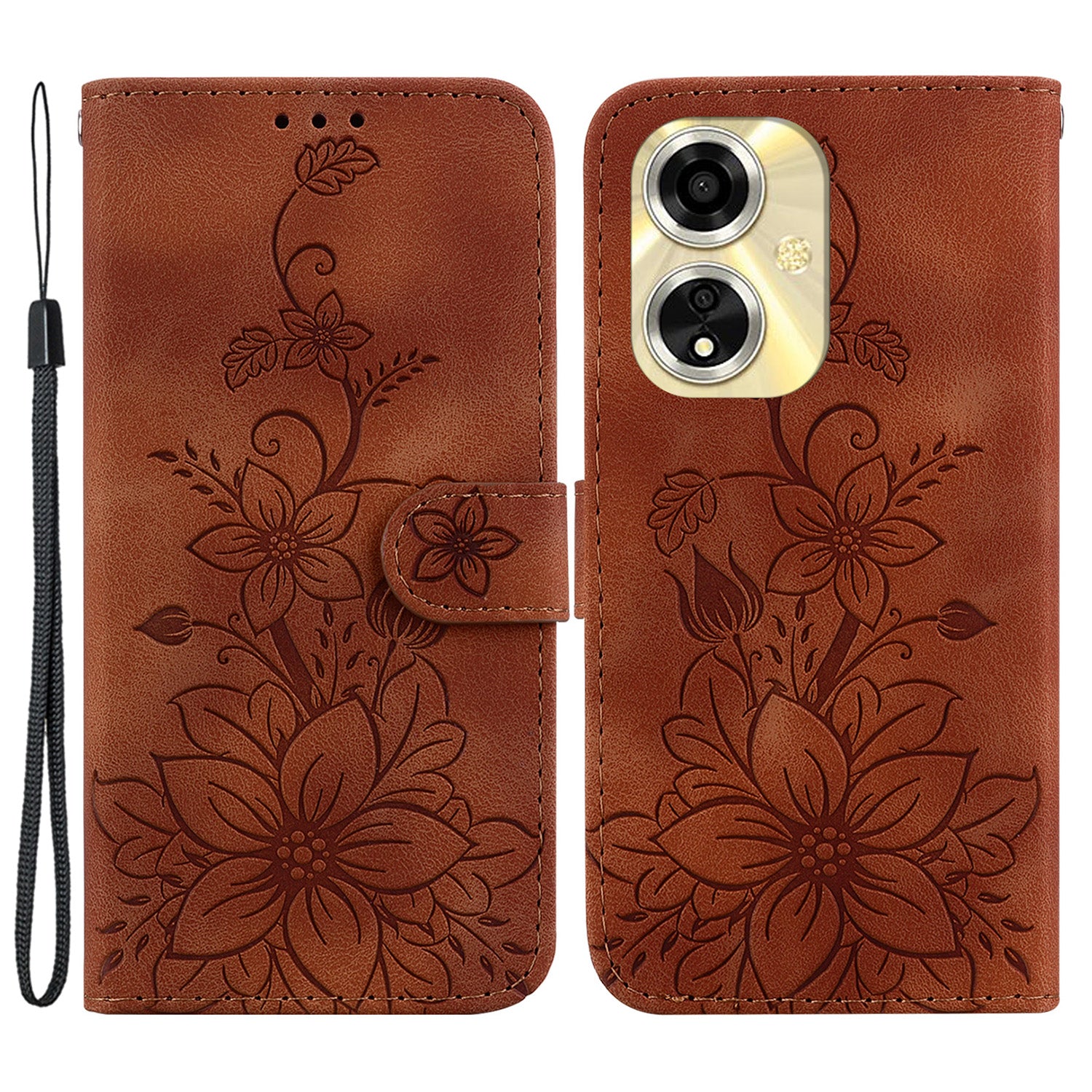 For Oppo A59 5G / A2m 5G Case Floral Pattern Folding Stand Leather Phone Cover For Oppo A59 5G / A2m 5G Case Floral Pattern Folding Stand Leather Phone Cover